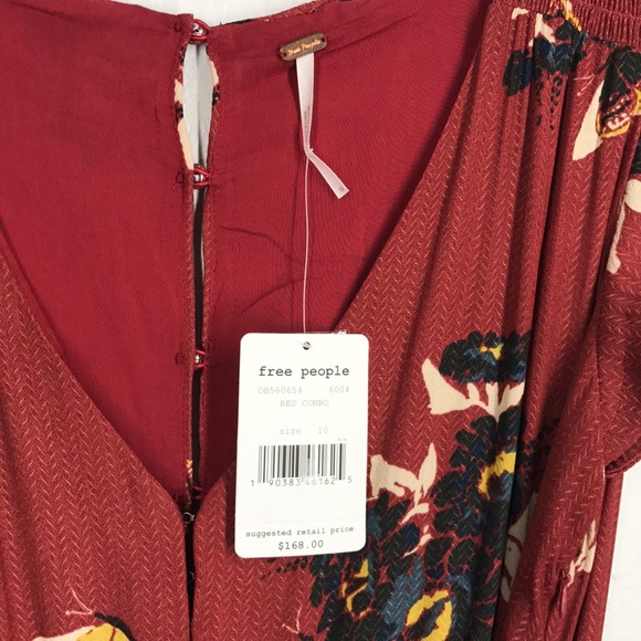 Free People maroon floral dress NWT - Picture 4 of 7